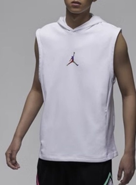 Nike/耐克官方正品JORDAN新款男士休闲连帽无袖卫衣HF6591-100