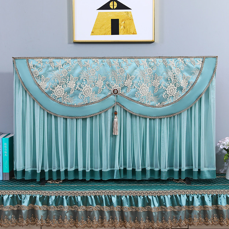 欧式奢华液晶电视机防尘罩55寸65寸75寸挂壁式盖布蕾丝电视套新款