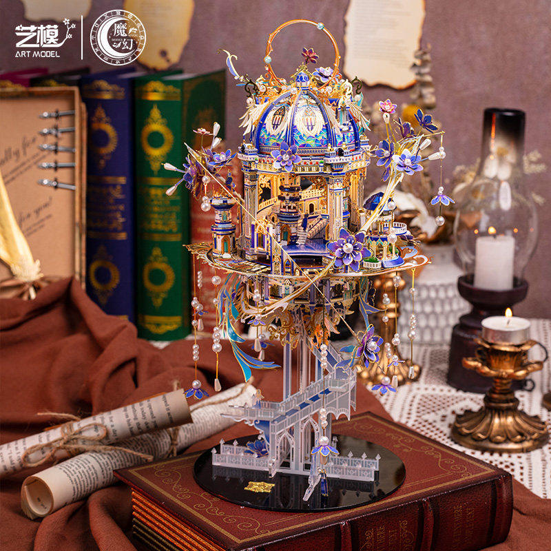 罗密欧与朱丽叶八音乐盒3D立体 diy手工金属拼图拼装模型玩具礼物