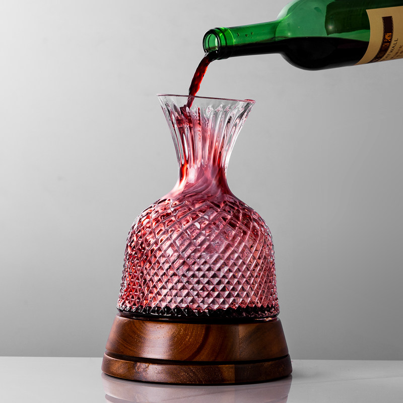 2023新款快速旋转陀螺醒酒器红酒杯套装家用轻奢水晶葡萄酒分酒壶