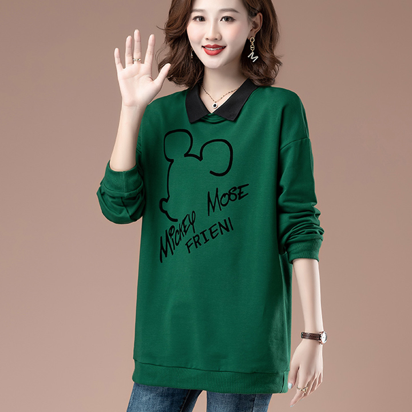 卫衣女春秋薄款宽松大码长袖2025年新款时尚洋气上衣中年妈妈外套,女装/女士精品,卫衣/绒衫,淘宝优惠券,粉丝福利购,淘宝优惠卷