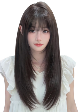 美狸女长直发高层次全头套