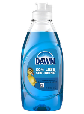 包邮美国宝洁DAWN滴然小黄鸭超浓缩洗洁精温和宠物用171ml1瓶去油