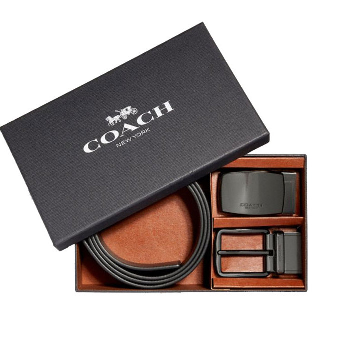 COACH男士商务皮带带礼盒