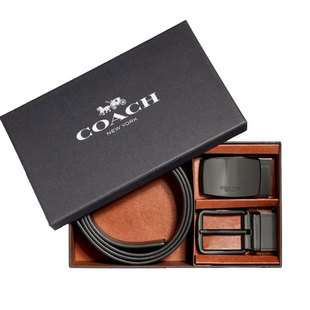 COACH蔻驰 男士针扣商务皮带 双头可替换