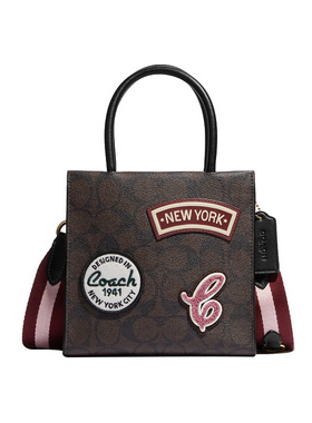 COACH 蔻驰 Mini Cally 女士斜挎包小方包手拎包 老花贴画