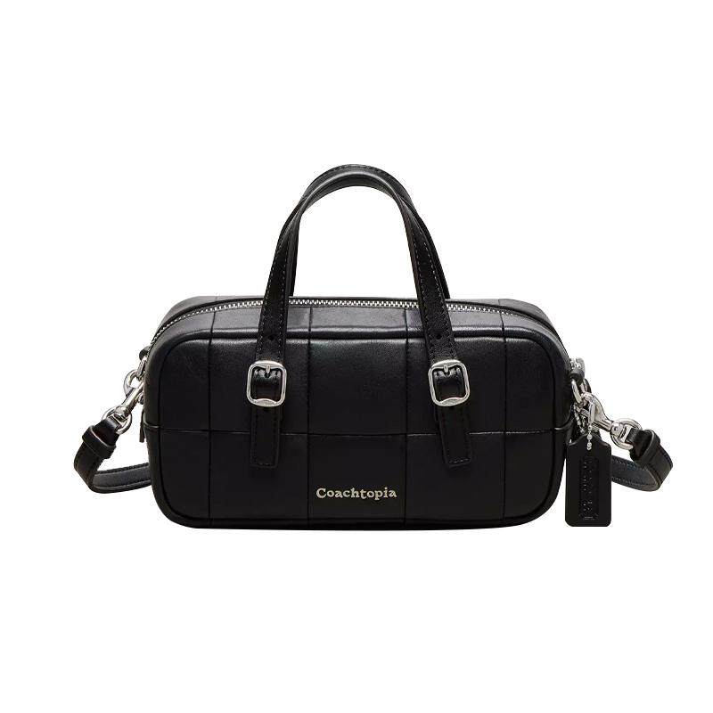 COACH/蔻驰Mini 女士单肩包手拎包斜挎包 格纹方块包 复古风