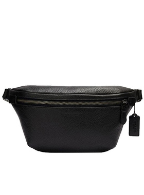 coach/蔻驰 男士大号腰包黑色牛皮革 C1413-QB/BLACK