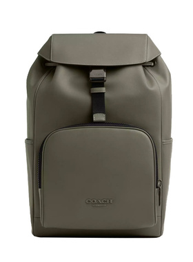 COACH/蔻驰Racer Backpack 男士双肩包翻盖款旅行包登山包