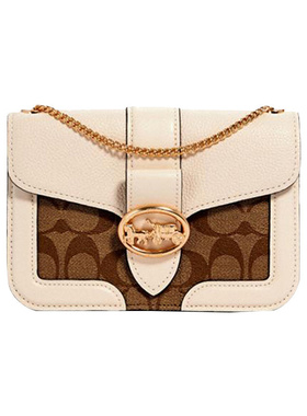 COACH 蔻驰 GEORGIE 女士链条斜挎包单肩包 金属马车标