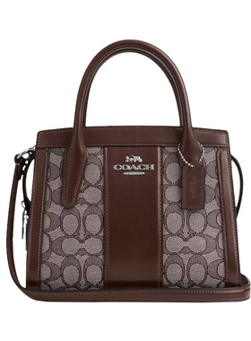 COACH 蔻驰 女士斜挎包单肩包手拎包戴妃包 大号 巧克力棕LOGO