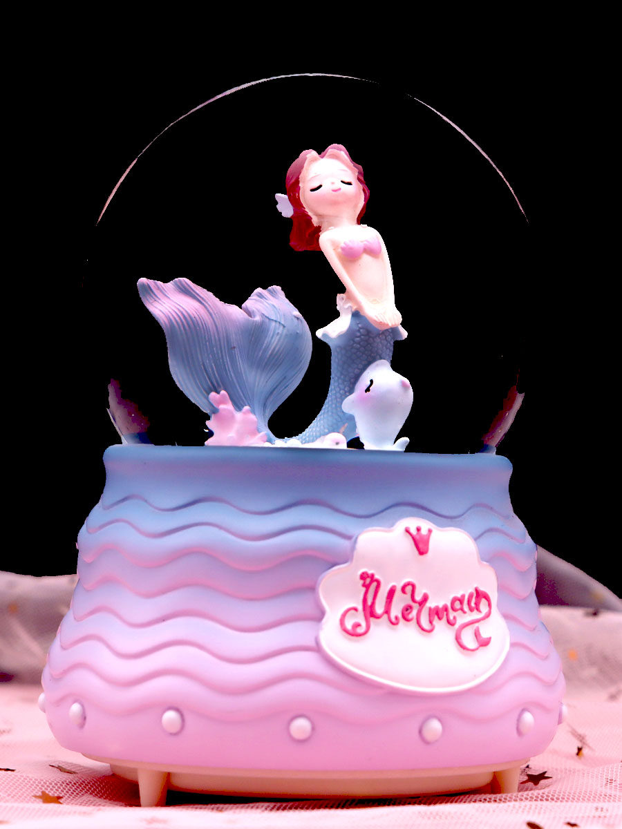 MERMAID PRINCESS CRYSTAL BALL MUSIC BOX ROTATING MUSIC BOX GIRLS CHILDRENS BIRTHDAY GIFT PREMIUM CREATIVE ORNAMENTS