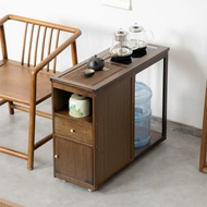 Di động bàn trà bàn cà phê phòng khách hộ gia đình bàn trà nhỏ hiện đại bàn trà phụ kiện trà ấm đun nước nhúng khay trà bàn trà gỗ tròn
