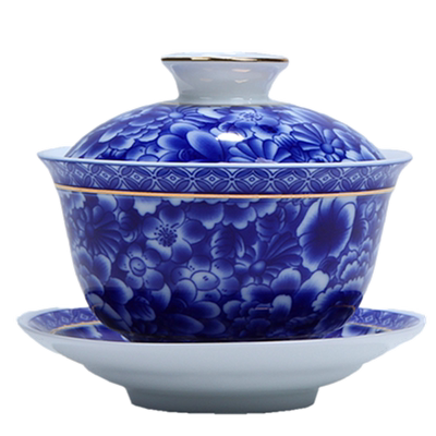 功夫茶具套装釉下彩轻奢茶壶