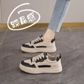 百搭软底休闲小白鞋 品牌断码 子 2025年春季 新款 真皮平底运动鞋 女鞋