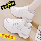 软底小个子增高休闲运动鞋 品牌撤柜真皮厚底老爹鞋 女2025秋冬爆款