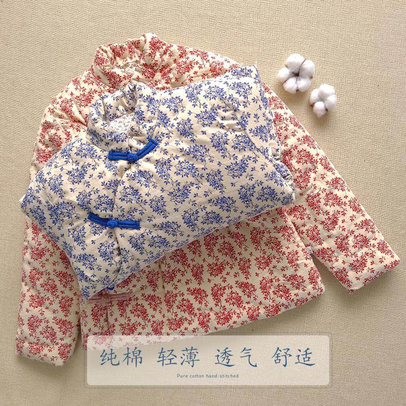 纯棉花手工女士冬季斜襟棉衣中式复古棉袄大成人内胆外穿棉服外套