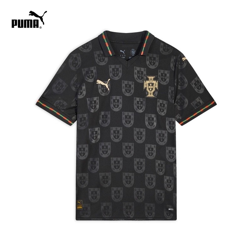 Puma彪马2025葡萄牙黑豹特别款限量C罗球衣短袖足球服男783894 19