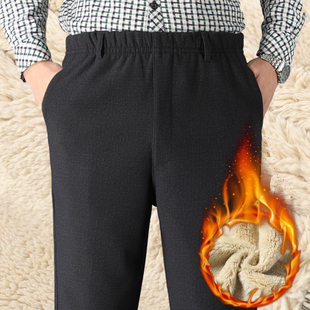 子男秋冬季 加厚棉裤 中老年男士 爷爷老人冬装 外穿 休闲裤 爸爸加绒裤