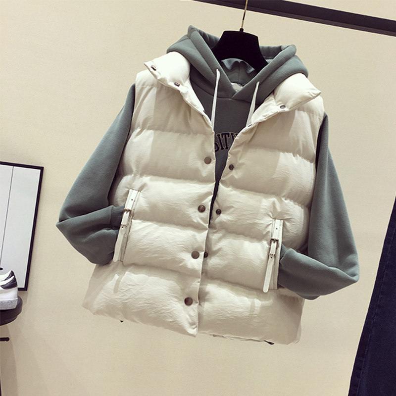 羽绒棉马甲女背心短款2020秋冬季新款韩版学生宽松马夹坎肩立领