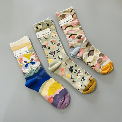 Maison四季款彩色中筒袜网红潮袜