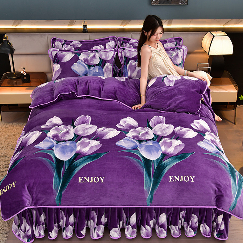 1.8米床上牛奶绒被套单件冬季双面加绒珊瑚法兰绒被罩180x200x230,床上用品,被套,淘宝优惠券,粉丝福利购,淘宝优惠卷