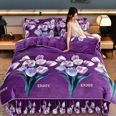 牛奶绒被套单件冬季双面加绒被罩