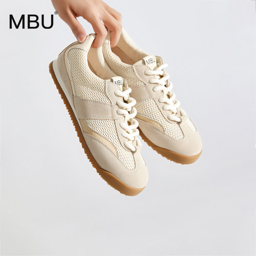 MBU网面德训鞋软底运动透气板鞋
