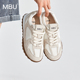 德训鞋 女2026年春新款 休闲百搭复古防滑运动厚底小白鞋 MBU 老爹鞋