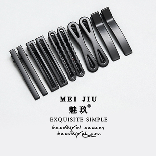 黑色发卡一字夹小卡子韩国简约少女边夹固定头发夹子刘海碎发头饰