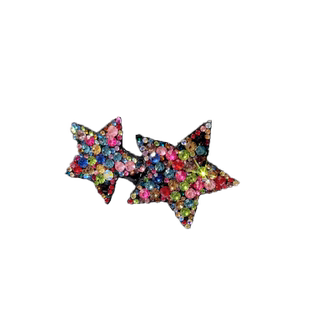 满钻五角星发夹女刘海侧边夹碎发卡网红大号bb夹顶夹海星夹子头饰