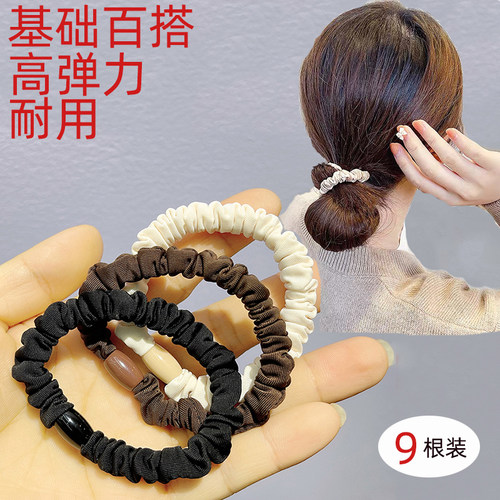 气质头绳女2023年新款韩版网红大肠发圈丸子头盘发发饰皮筋扎头发 - 封面