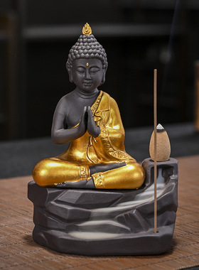 跨境倒流香香炉家居檀香熏香炉创意印度东南亚回流香炉香薰炉摆件