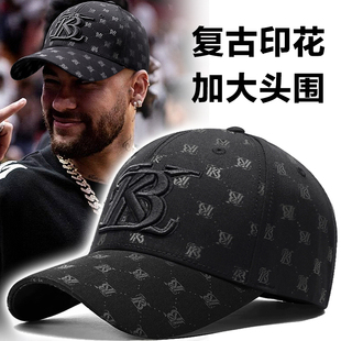 帽子显脸小适合方圆脸秋冬棒球帽男士大头围复古大牌时尚鸭舌帽潮