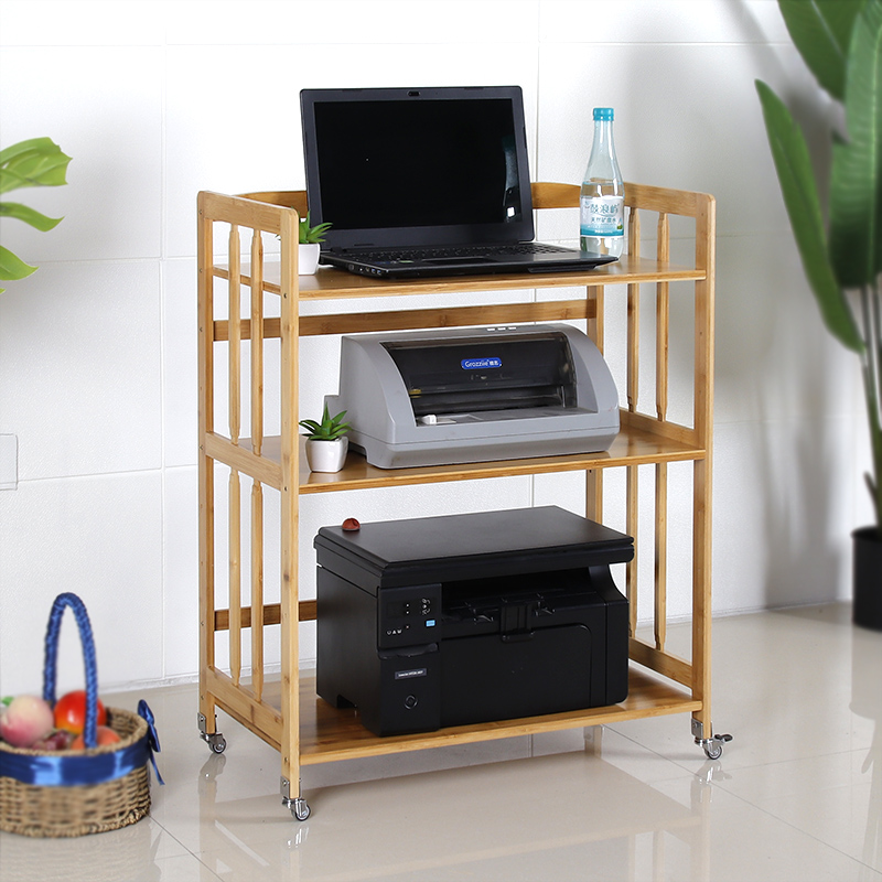 可移动厨房落地置物架打印机架子