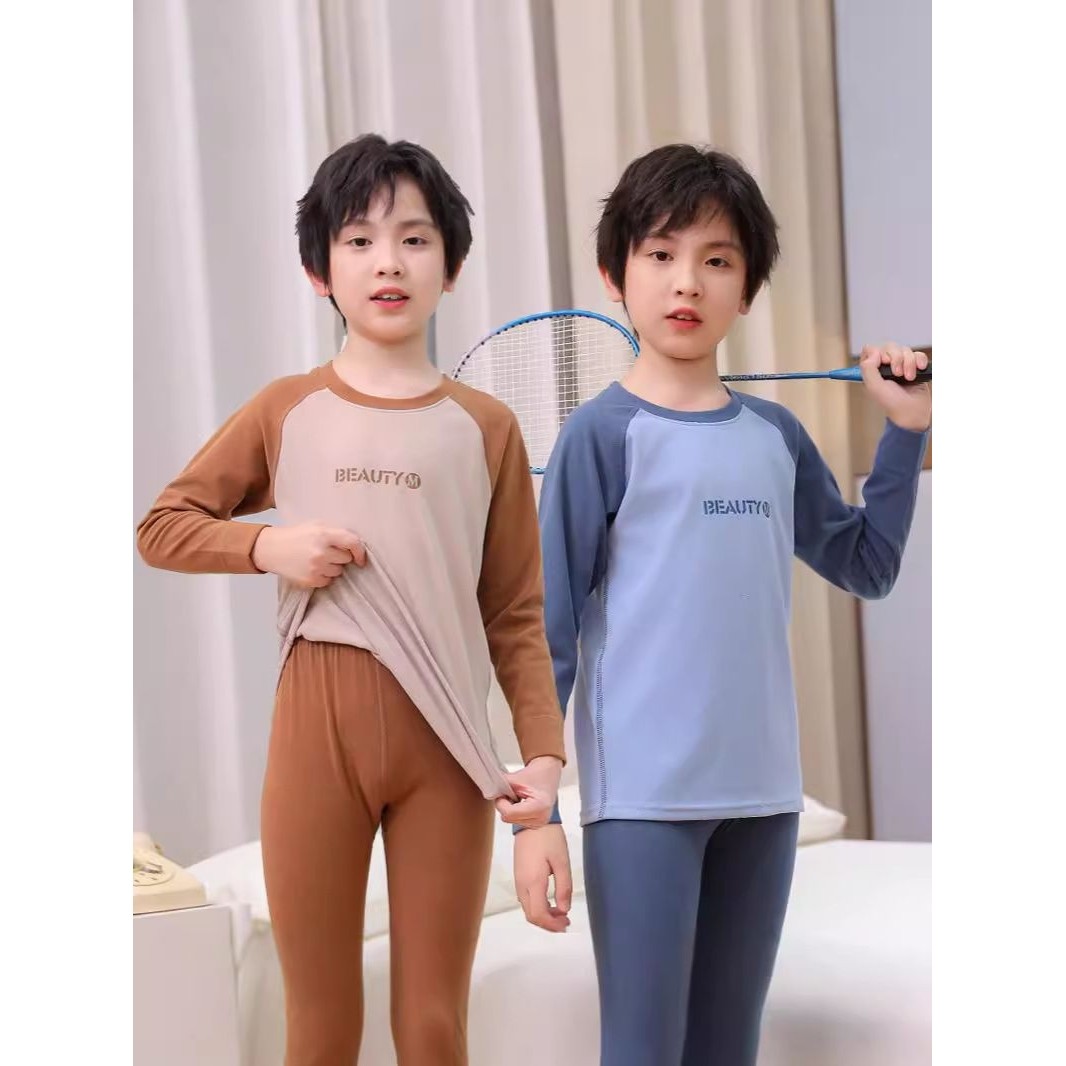 儿童秋冬保暖秋衣秋裤套装中大童双面磨绒男童女童拼色内衣打底衫,童装/婴儿装/亲子装,内衣套装,淘宝优惠券,粉丝福利购,淘宝优惠卷