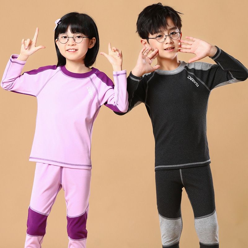 儿童保暖内衣套装加德绒加厚男童秋衣秋裤中大童家居服女童睡衣冬