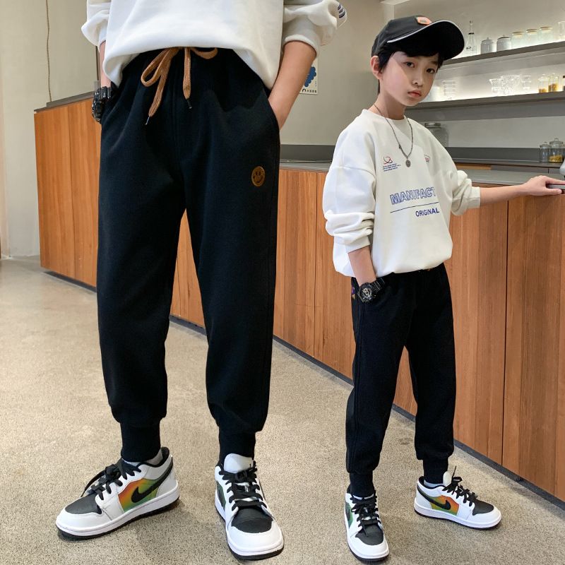 男童裤子秋装运动裤2025新款春秋季儿童卫裤中大童宽松帅气长裤潮