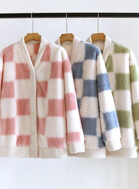 睡衣女新款秋冬季加绒加厚升级法兰绒睡衣睡裤保暖家居服工厂直发