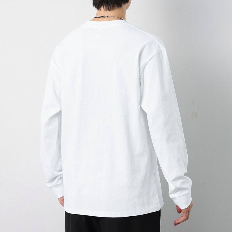 260g重磅美式纯棉长袖t恤男Oversize秋冬内搭打底衫纯色白色秋衣,男装,T恤,淘宝优惠券,粉丝福利购,淘宝优惠卷