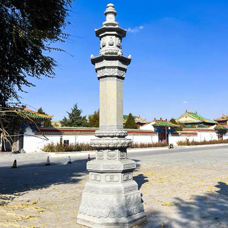 石雕花岗岩经幢经文汉白玉石柱大理石青石八宝佛塔施食台佛柱