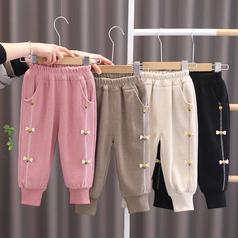 女宝宝裤子春秋款洋气女童休闲裤小童卫裤运动裤儿童长裤外穿