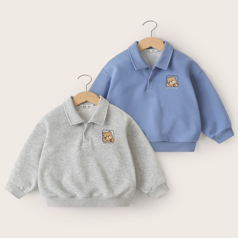 男童POLO领牛奶丝卫衣春秋童装儿童宝宝1岁3小童上衣秋季潮U14990