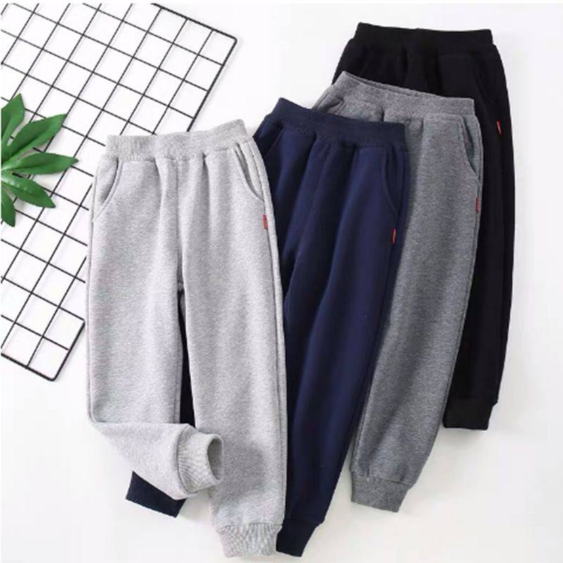 儿童裤子秋冬款男童运动裤女童秋季卫裤休闲裤百搭加绒长裤中小童