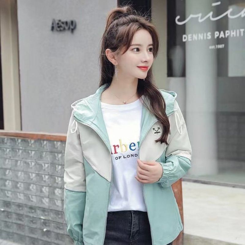 2025年春秋季新款韩版宽松连帽棒球服休闲百搭夹克短外套女ins潮