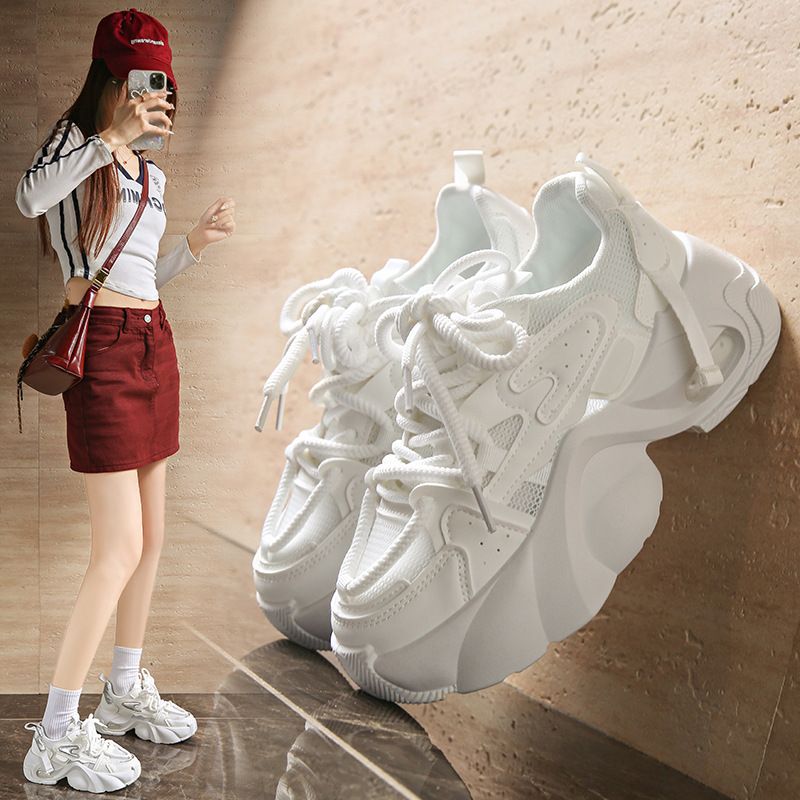 2025夏季新款韩版透气飞织女鞋ins潮学生跑步运动鞋休闲鞋 YB2807