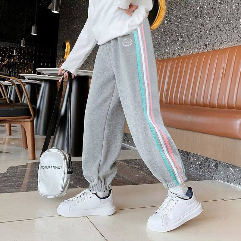 女童运动裤外穿新款潮8中大童9春秋12岁秋装儿童裤子休闲卫裤