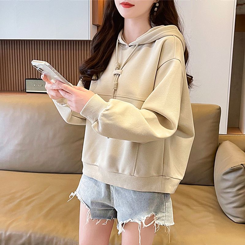 秋季新款设计感韩国卫衣女连帽ins薄款宽松休闲套头上衣外套