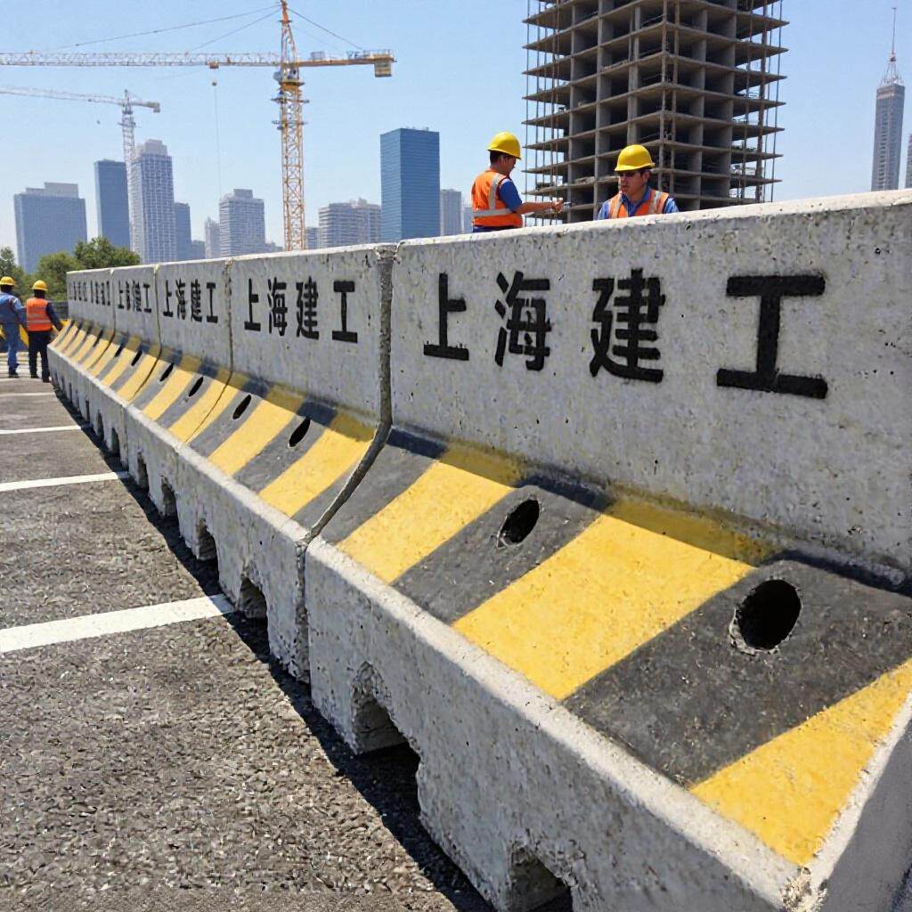 上海水泥墩施工围挡基础底座百叶混凝土道路隔离停车场高速防撞