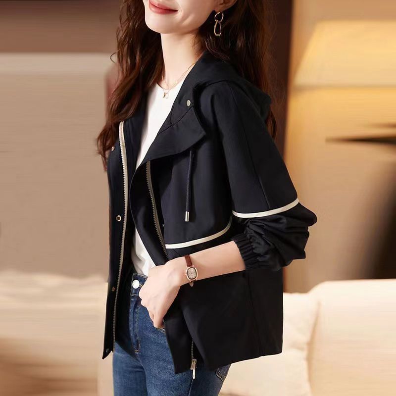 短款风衣外套女春秋休闲百搭小个子宽松学生薄款冲锋衣2025年新款